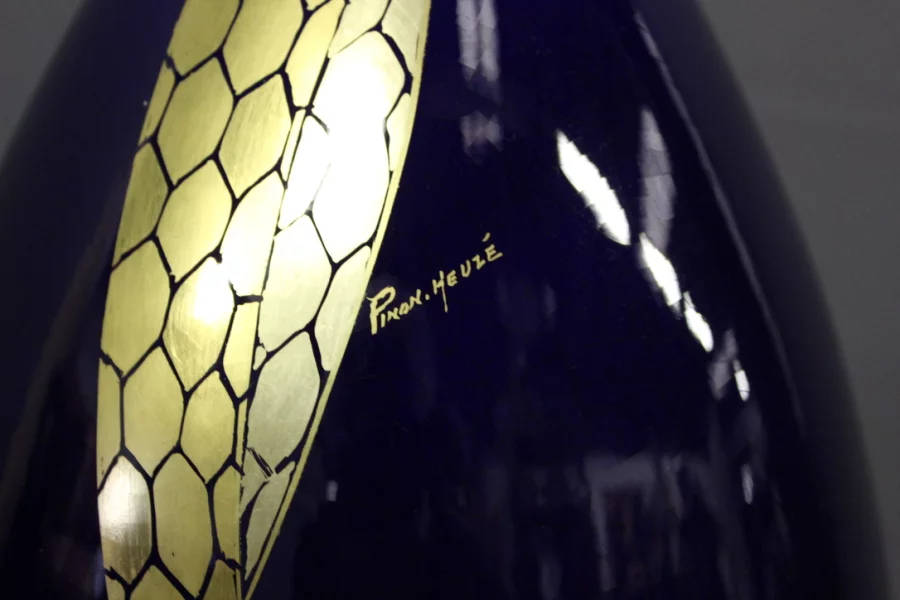 Grand Vase En Porcelaine d'époque  Art Déco Par Pinon Heuzé