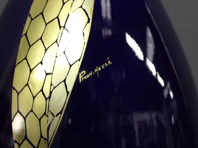 Grand Vase En Porcelaine d'époque  Art Déco Par Pinon Heuzé