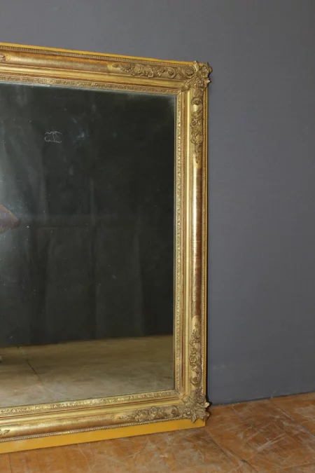 Miroir restauration en stuc doré XIX