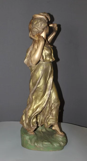 Terre cuite , La mère et l'enfant par richard Aurili vers 1900