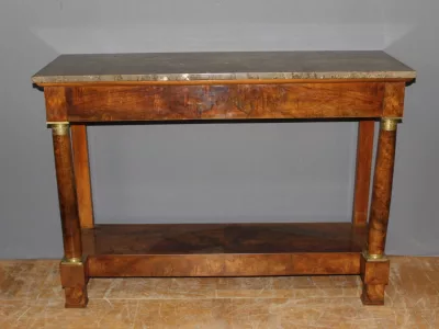 Console Empire en Noyer XIX