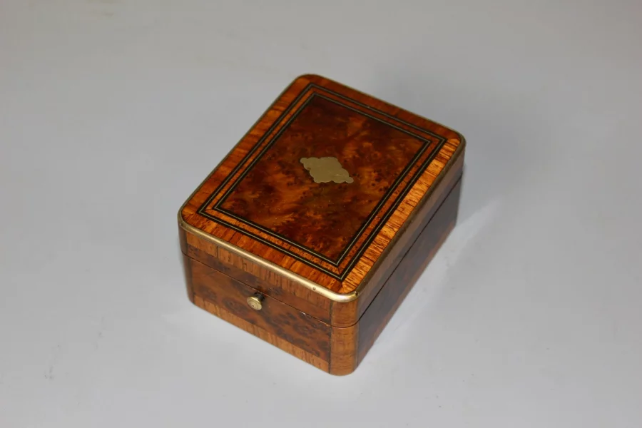 Coffret Napoléon III en marqueterie fin XIX