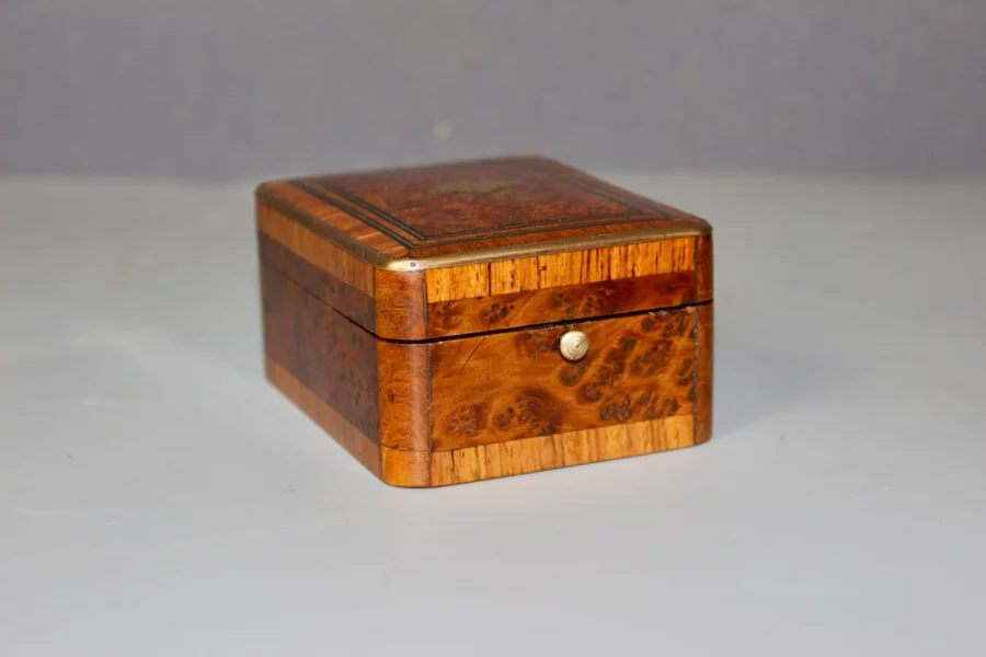 Coffret Napoléon III en marqueterie fin XIX