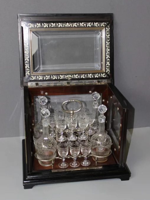 Cave à Liqueur Napoléon III aux  Grappes de Raisin Fin XIX