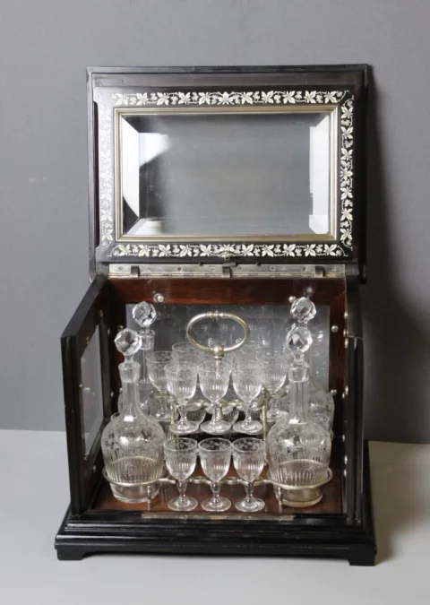 Cave à Liqueur Napoléon III aux  Grappes de Raisin Fin XIX