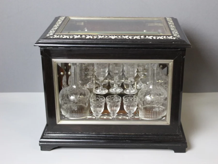 Cave à Liqueur Napoléon III aux  Grappes de Raisin Fin XIX