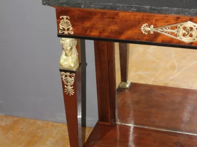 Console Retour d'Egypte  en acajou début XIXe