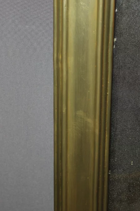 Miroir de Bistrot en Laiton et Miroir au Mercure XIX