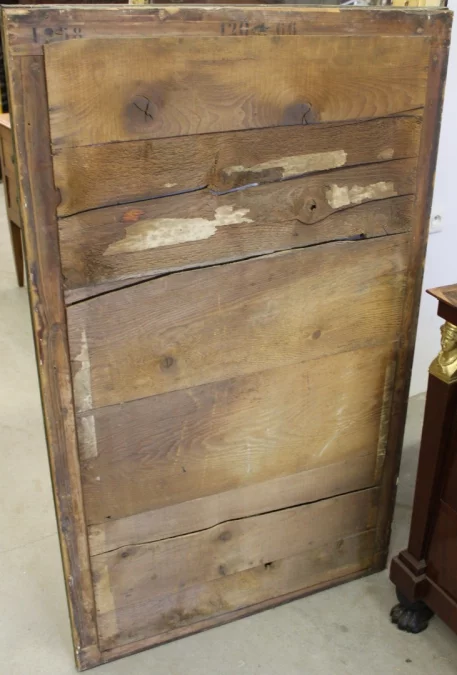 Miroir de Bistrot en Laiton et Miroir au Mercure XIX