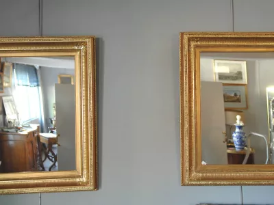 ПАРА ФРАНЦУЗСКИХ ЗЕРКАЛ ПЕРИОДА РЕСТАВРАЦИИ