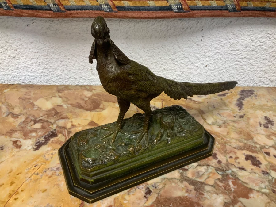 Pair of bronze pheasants