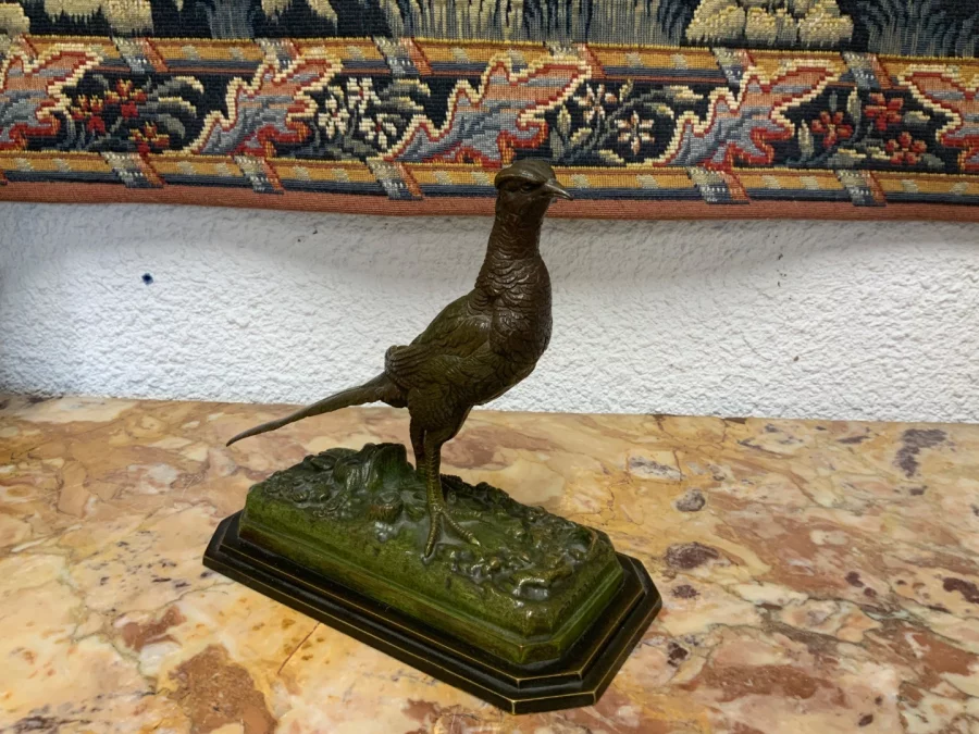 Pair of bronze pheasants