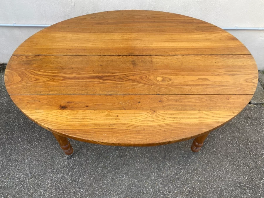 Table à 8 pieds en frêne, 6 allonges