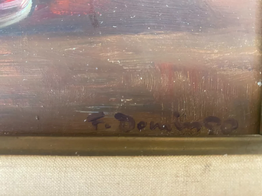 Huile sur toile signée Françisco Domingo 1893-1974