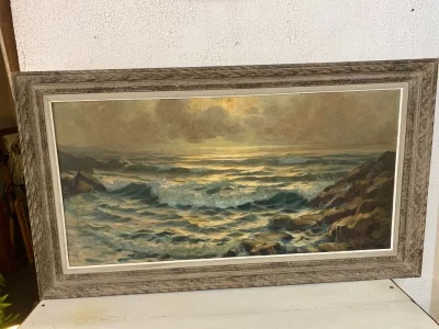 Huile sur toile signée J.RIGORD " la vague "