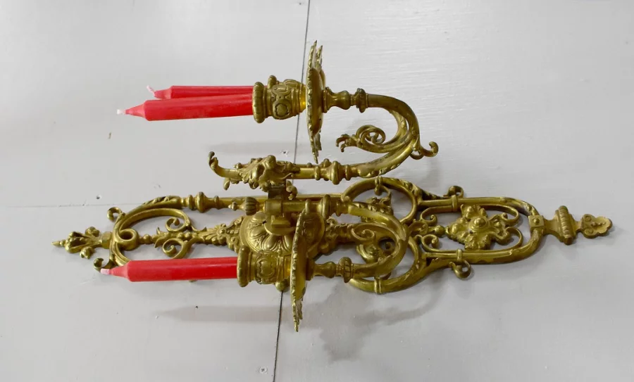 Paire d'appliques en bronze - XIXème