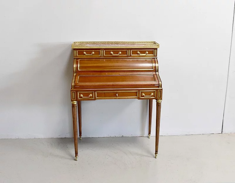 Petit bureau à cylindre et mécanisme – XIXème