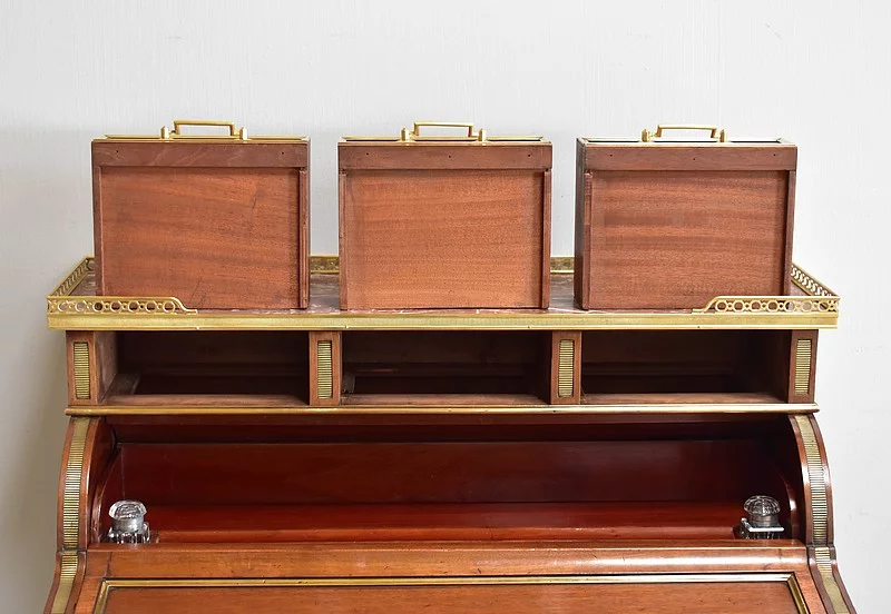 Petit bureau à cylindre et mécanisme – XIXème