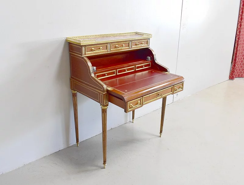 Petit bureau à cylindre et mécanisme – XIXème