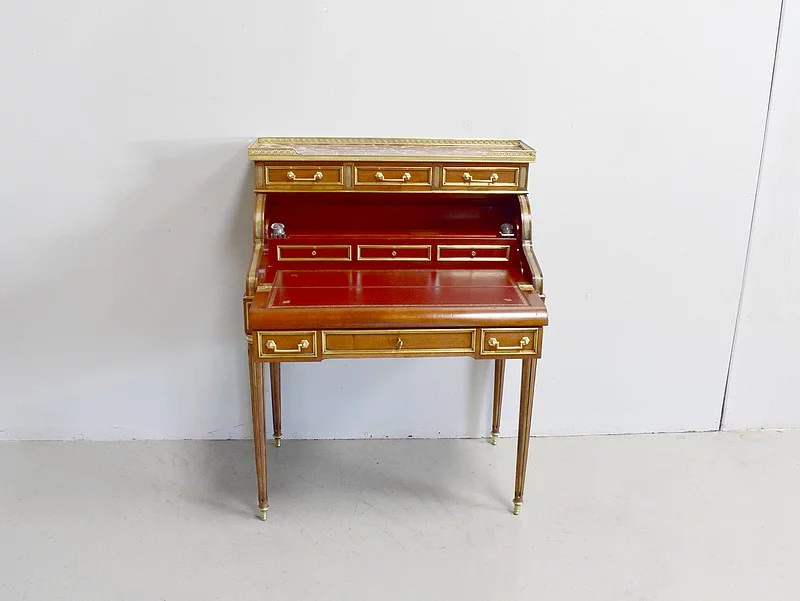 Petit bureau à cylindre et mécanisme – XIXème