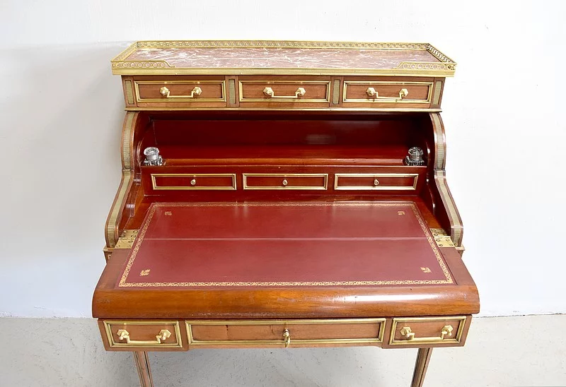Petit bureau à cylindre et mécanisme – XIXème