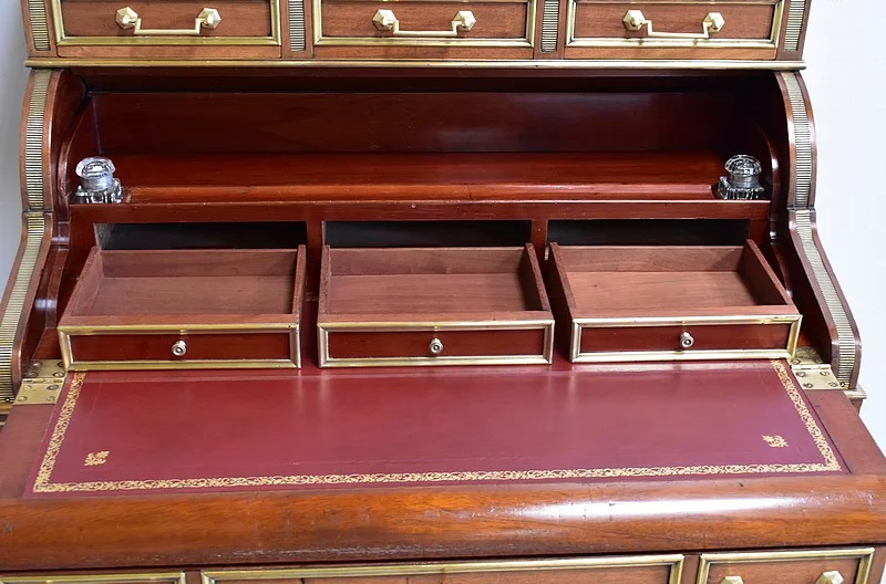 Petit bureau à cylindre et mécanisme – XIXème