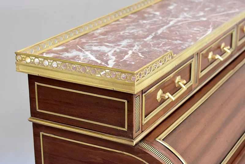 Petit bureau à cylindre et mécanisme – XIXème