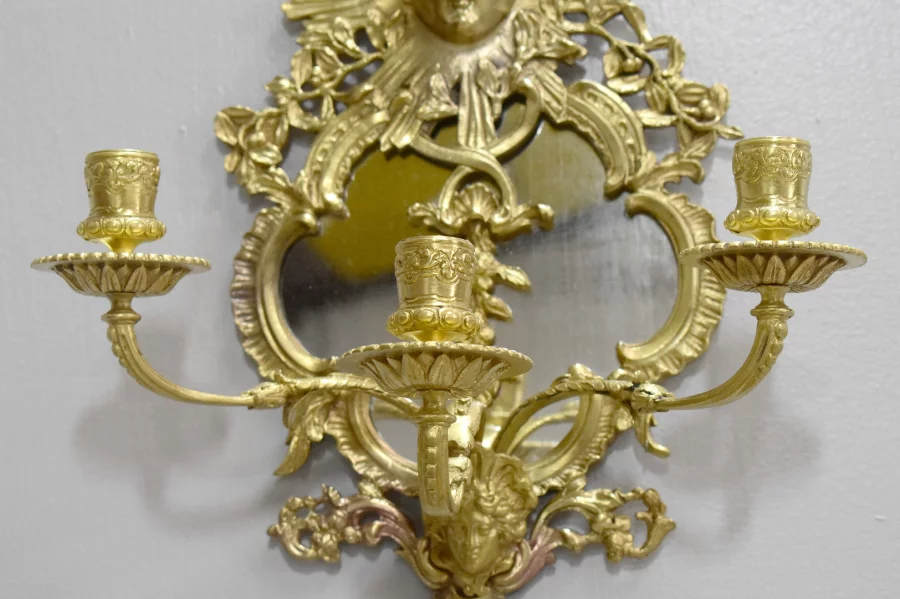 Pair Of Louis XIV Bronze Wall Sconces - Nineteenth