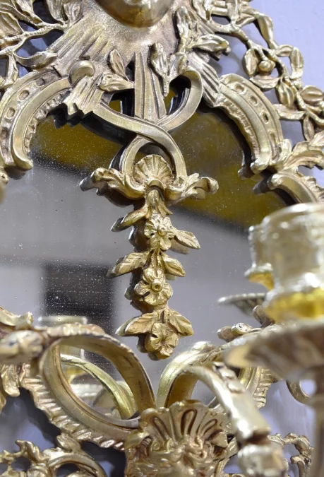 Pair Of Louis XIV Bronze Wall Sconces - Nineteenth