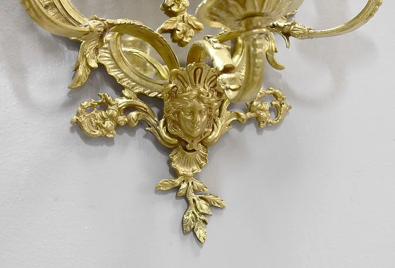 Pair Of Louis XIV Bronze Wall Sconces - Nineteenth