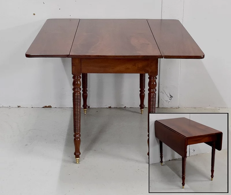 MESA DE HOJAS GOTA DE PERIODO DE LOUIS PHILIPPE