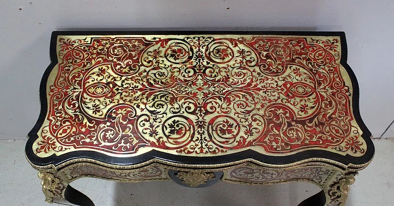 Table de Jeux en Marqueterie « Boulle », époque Napoléon III – Milieu XIXe