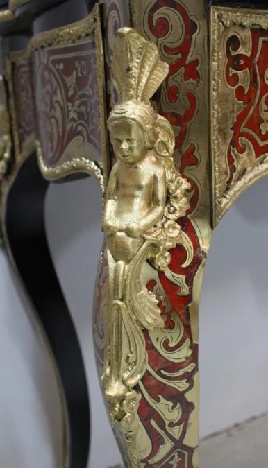 Table de Jeux en Marqueterie « Boulle », époque Napoléon III – Milieu XIXe