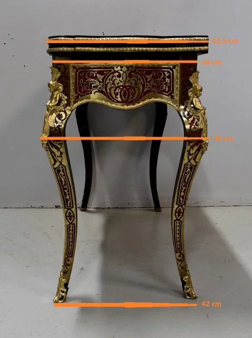 Table de Jeux en Marqueterie « Boulle », époque Napoléon III – Milieu XIXe
