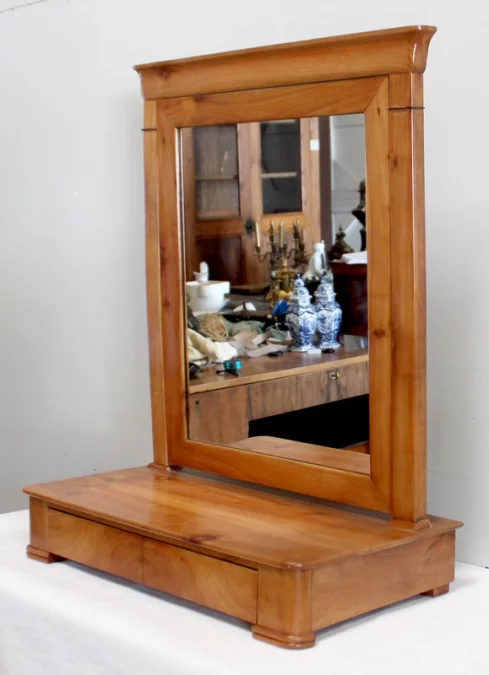 Psyché de Commode en Merisier Massif, époque Restauration – 1ère moitié du XIXe