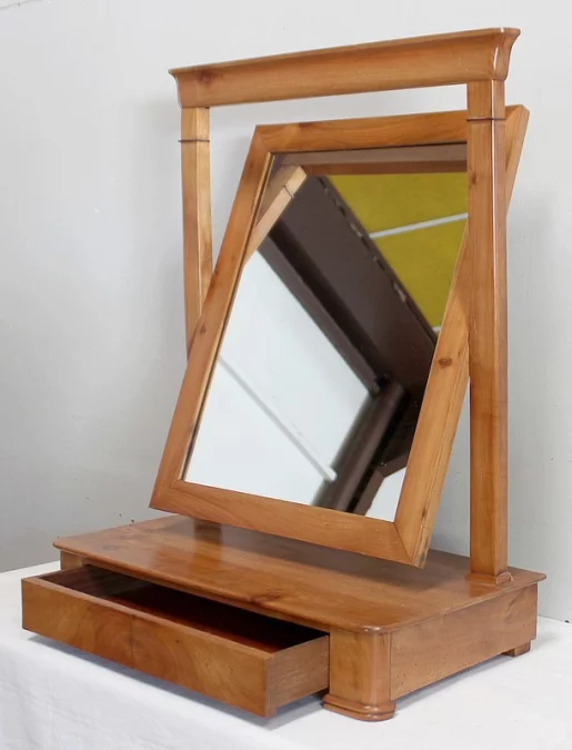 Psyché de Commode en Merisier Massif, époque Restauration – 1ère moitié du XIXe