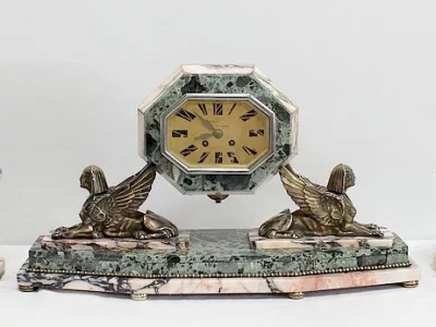 ART DECO PERIODE MANTEL GARNITUUR