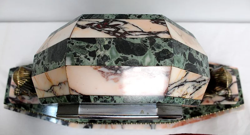 ART DECO PERIODE MANTEL GARNITUUR