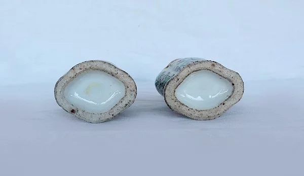 Petits vases balustre en Porcelaine de Canton - XIXe