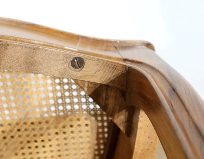 Suite de 5 chaises en Noyer massif, goût Louis XV, époque Napoléon III - Milieu XIXe