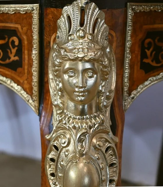 Table Violonée en bois précieux, époque Napoléon III – Milieu XIXe