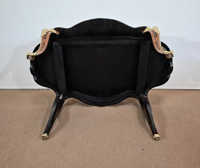 Table Violonée en bois précieux, époque Napoléon III – Milieu XIXe