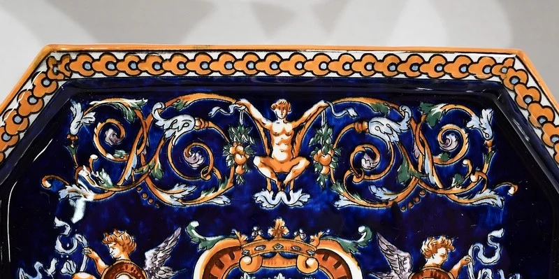 BANDEJA Y JARRON GIEN FAIENCE