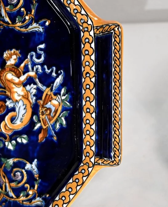 BANDEJA Y JARRON GIEN FAIENCE