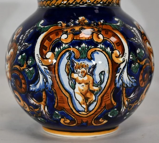 BANDEJA Y JARRON GIEN FAIENCE