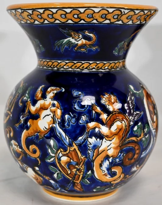 BANDEJA Y JARRON GIEN FAIENCE