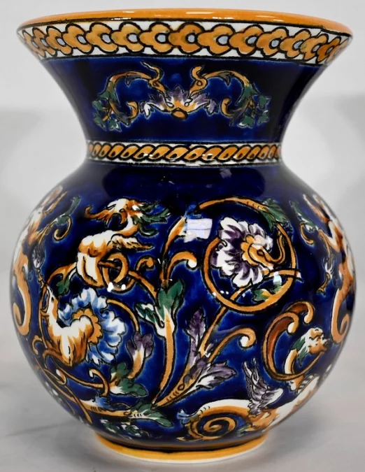 BANDEJA Y JARRON GIEN FAIENCE