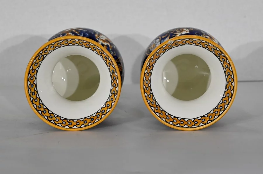 BANDEJA Y JARRON GIEN FAIENCE