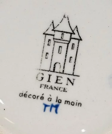 BANDEJA Y JARRON GIEN FAIENCE