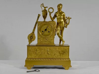 Horloge en Bronze Doré, estampillée « Leroy Palais Royal », époque Empire – Début XIXe